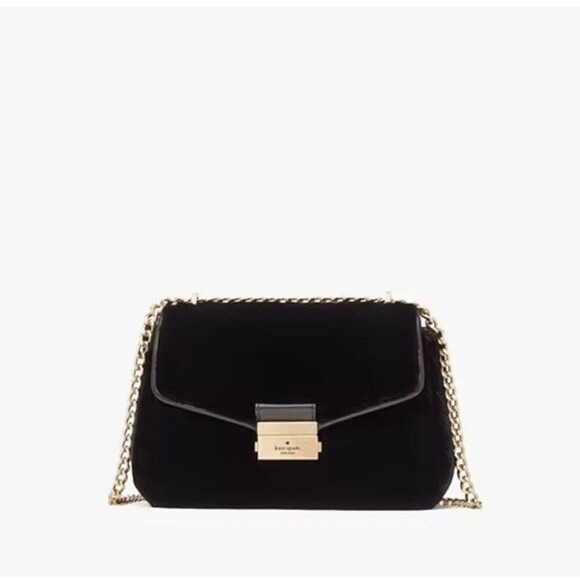 Kate Spade Carey Faux Fur Small Flap Shoulder Bag w/ Chain Leather Strap NWT's - Picture 1 of 15